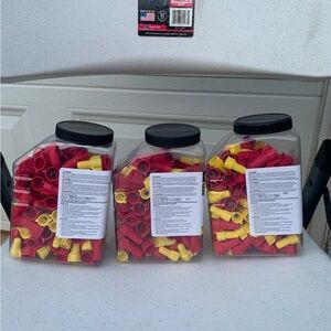 Colorful Red and Yellow Confetti Jars for Celebrations